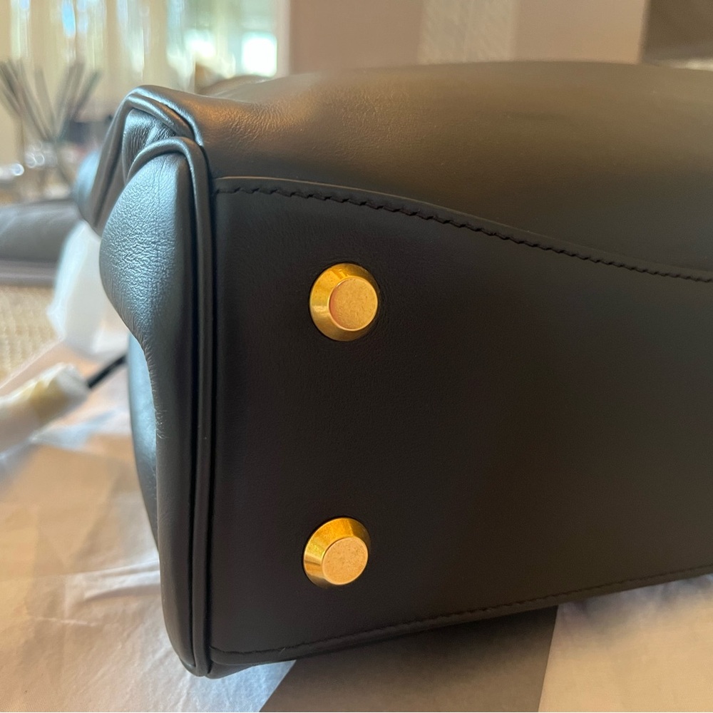 New - Balenciaga Black Rodeo Medium Leather Shoulder Bag with gold hardware - Picture 4 of 14